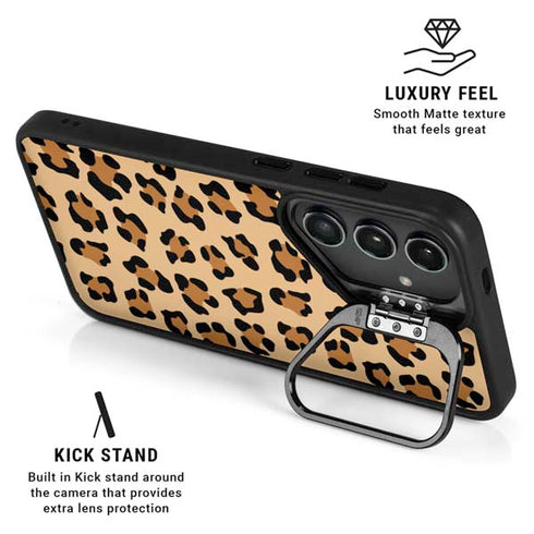 Leopard Spots Print Galaxy S25 Kickstand Case